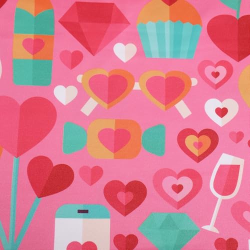 Toddler Girls Dress Love Hearts Pink Print Dresses Short Sleeve Clothes 3-8Y4