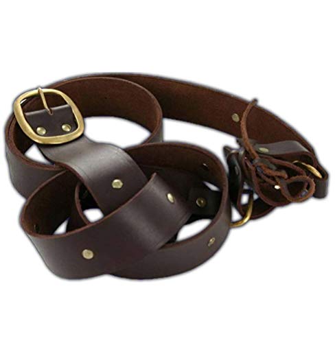 Armory Replicas Knights Templar Double Belt Sword Frog Extra Large Black