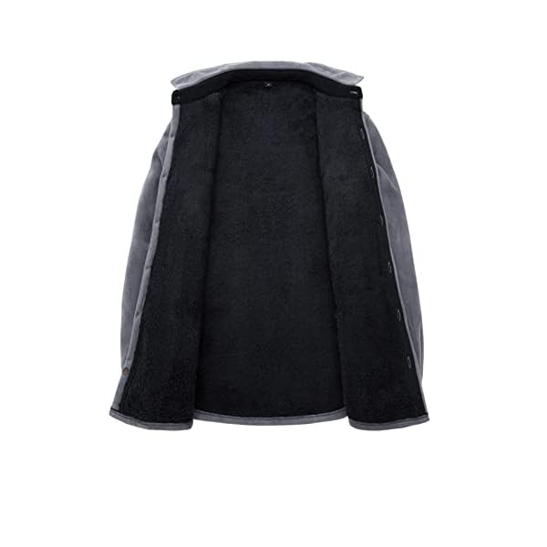 ZENTHACE Men's Warm Sherpa Lined Fleece Plaid Flannel Shirt Jacket(All Sherpa Fleece Lined)