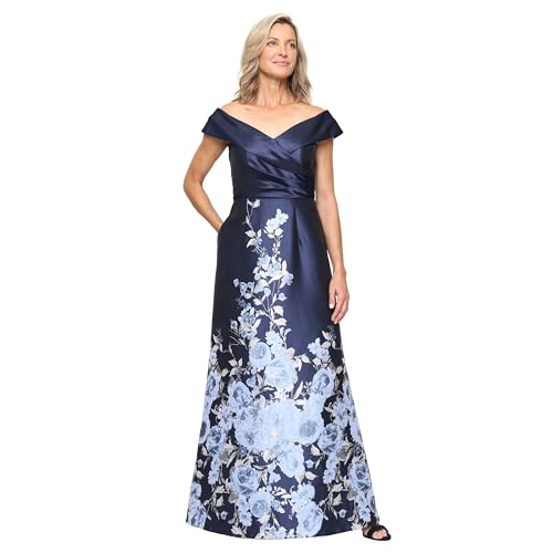 Image of Alex Evenings Women's Long Ballgown Mother of The Bride Dress with Pockets