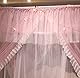 VETHIN 4 Ecken Pfosten Rüschen Prinzessin Bett Baldachin Vorhang, 4 Öffnungen Moskitonetz für Mädchen Erwachsene Schlafzimmer Dekoration (Rosa/Weiß, 162.6 cm Bx208.3 cm Lx208.3 cm H) Queen