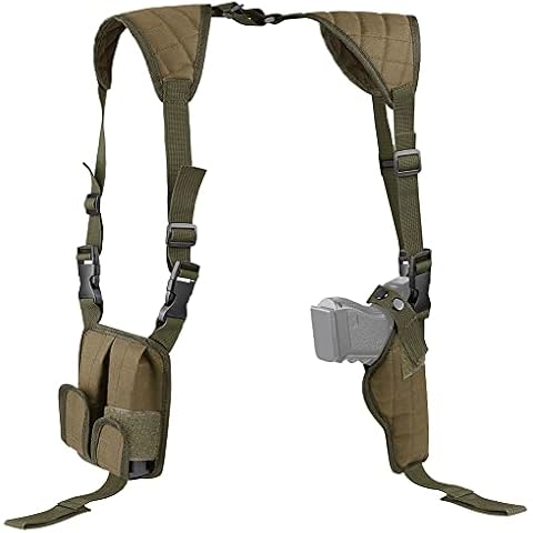 Shoulder Holster Xaegistac Airsoft Holsters General Vertical Gun Holster Adjustable for Most Kinds of Pistols (Khaki) Cover