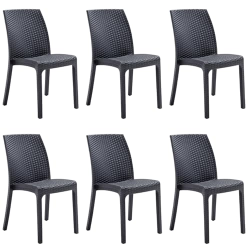 Eleganza e Comfort: Trasforma il tuo giardino in un'oasi di stile con le sedie Virgi effetto rattan, perfette per creare un ambiente accogliente e sofisticato in ogni ambiente esterno