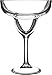 Carlisle FoodService Products Alibi Margarita Glass for Restaurants, Catering, Kitchens, Plastic, 16 Ounces, Clear