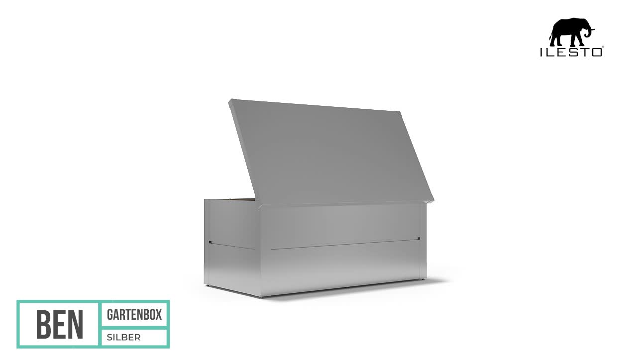 ILESTO Ben Auflagenbox/Garten Kissenbox Wetterfest Gartenkiste 692 Liter, Metall Auflagenbox verstärktem Deckel und… – Bild 8