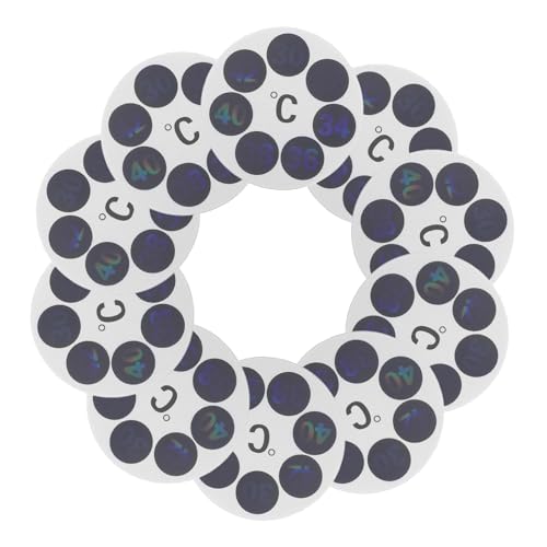 SOLUSTRE Water Temperature Sticker 10pcs Bath Thermometer Self-adhesive Waterproof Accurate Reading for Kids and Adults