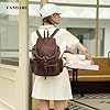 FANDARE Retro Rucksäcke Schulrucksack Schultasche Wasserdicht Schulranzen Damen Herren Teenager Backpack Tagesrucksack Reise Daypacks für Uni Büro Alltag Freizeit Campus Wandern PU Dunkel Braun #1