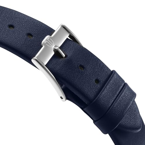 Image of Titan Edge Murals Quartz Dark Blue Round Dial Men's Watch | Leather Strap Material | Watches for Man | Watches for Men Analog - 1843SL03