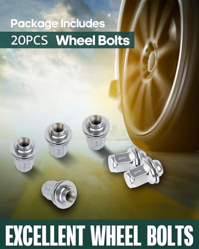 Image of SCITOO M14x1.5 Lug Nuts Replacement for Land Rover lr3 2005-2009 for 2016 Range Rover Sport 2006-2022 Chrome Closed-End Wheel Lug Nut 7 /8 inch(22mm) Hex 20Pcs