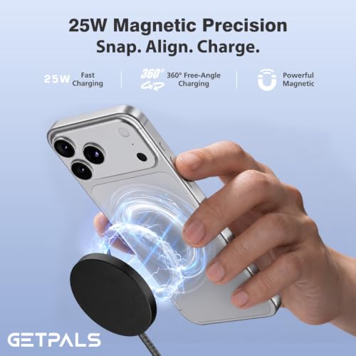 Image of 25W Magnetic Portable Fast Wireless Charging Pad for Apple iPhone Series