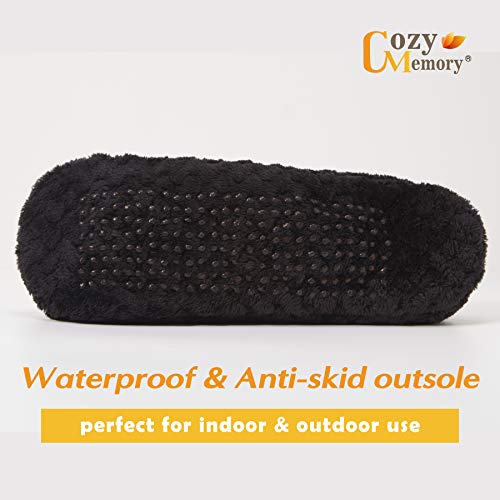 Soft Slipper Socks Warm Cozy Fuzzy Sleeper Non-Slip Sole Lined Socks for Women Home Spa Hotel4