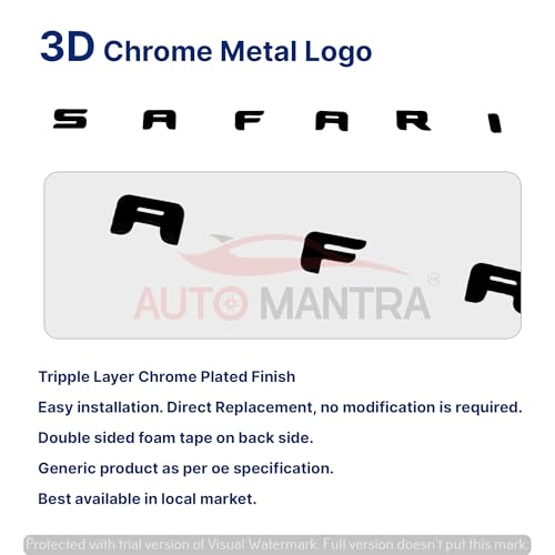 Image of Safari Self Adhesive | Metal Sticker Logo Badge 3D Emblem Car Sticker (Black)