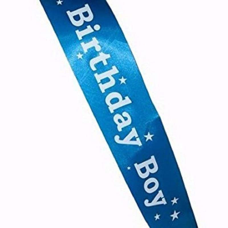 Selibration Birthday Boy Printed Sash (Blue) for Kids, Boys, Husband, Birthday, Anniversery Celebration, Party and Event Supplies (Pack of 1pcs)