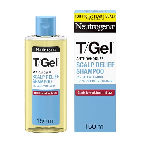 35% off - Neutrogena T/Gel Scalp Relief Anti-Dandruff Shampoo (150ml) With 3% Salicylic Acid, Suitable for Those Prone to Scalp Psoriasis and Seborrhoeic Dermatitis
