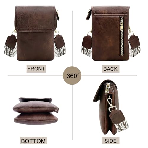 Small Crossbody Cell Phone Bags for Women Designer Girls Vegan Leather Cell Phone Purses with 2 Adjustable Straps3