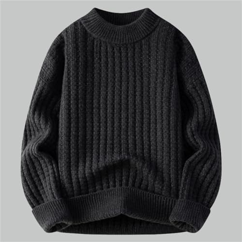 Pull de automne ample confortable avec base tricoté de couleur unie - 2