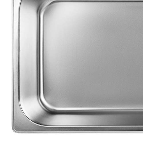 WWDOLL Hotel Pan 6“ Deep Steam Table Pan Full Size 21 Quart Pack of 6 Stainless Steel Steam Table Pan