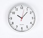 REAL ACCESSORIES® Large Silver Round Stylish Modern Wall Clock. Easy Readable Big Numbers. Ideal for Any Room in Home Dining Room Kitchen Office School Size : 23cm / 9"