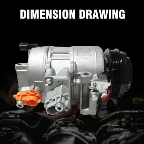 Image of A /C Compressor with Clutch Fit for Ford Edge Fusion 2.5L 2013-2020 | Air Conditioning Compressor Fit for Lincoln MKZ 2.0L 2013-2020,AC Compressor,Replaces CO29119C,DG9H19D629CA,DG9Z19703C
