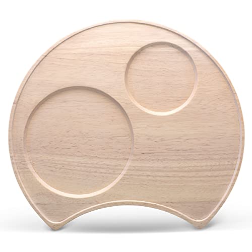 Noritake Hamaca de madera con forma de media luna, 11.75 x 13 pulgadas, color crema