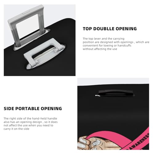 Travel Luggage Cover Breast Cancer Awareness Fashion Washable Baggage Suitcase Protector Fit For Luggage Medium4