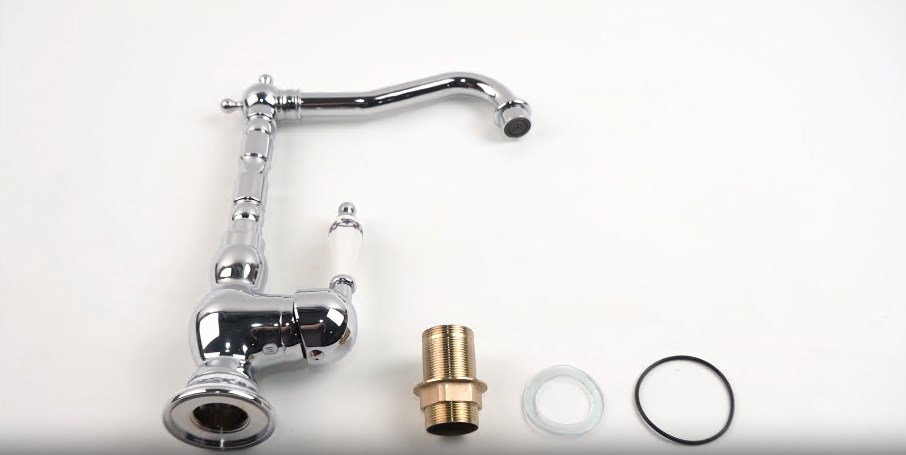 Rubinetto Cucina Monocomando Vintage In Ottone - Stile Classico Per Bagno E Cucina - Foto 10