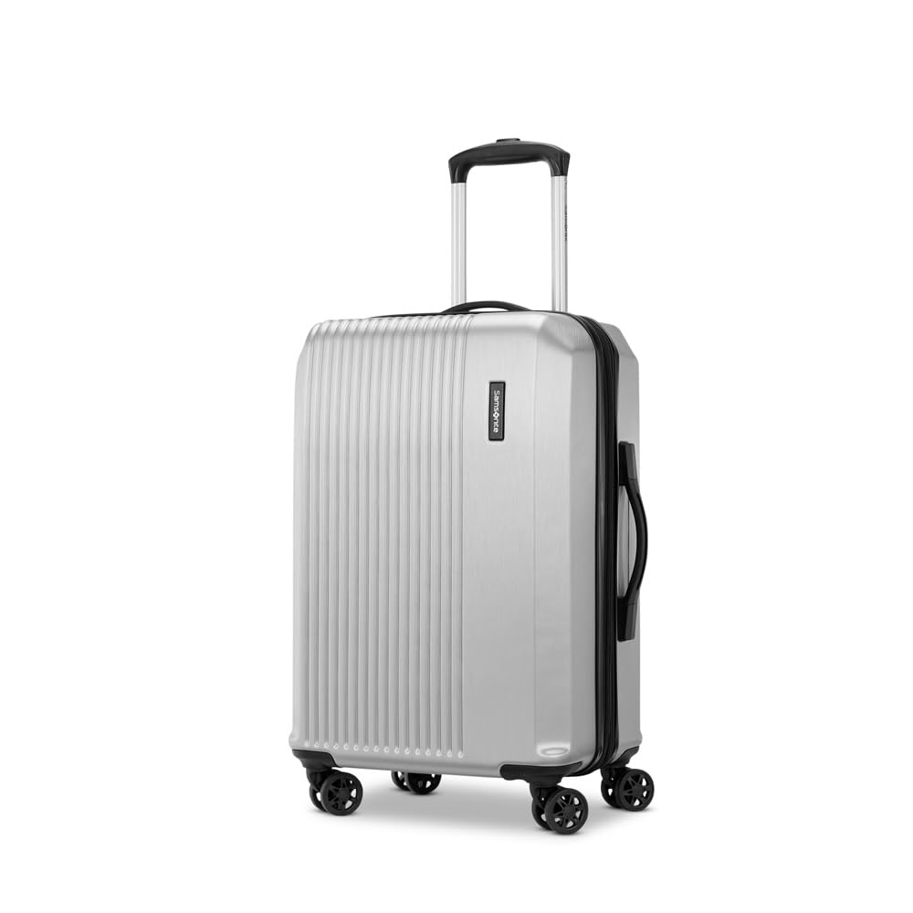 samsonite alliance se hardside luggage with spinner wheels, lightweight, carry-on spinner, silver