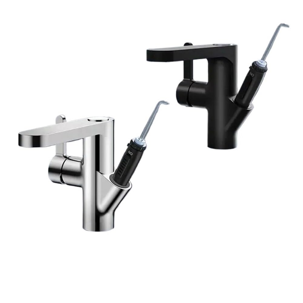 Basin Faucet Black washbasin Vanity Basin Hot and Cold Water Faucet Bathroom countertop Basin KNS8602(Black)