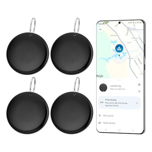 eirix Smart Air Tag Tracker for Android, Google Android Tag Tracker Work with Google Find My Device (Find Hub), Key Finder/Luggage Tracker/Item Locator, Smart Tag, 4 Pack