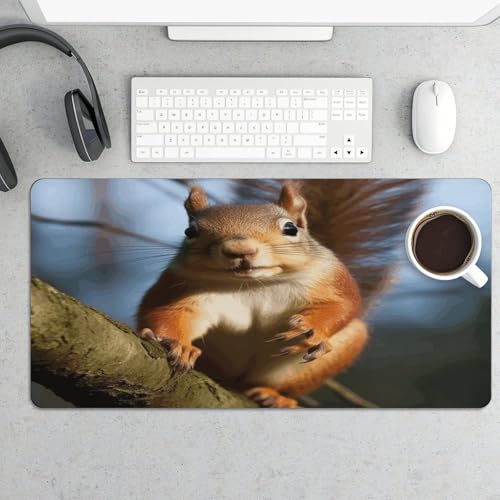 Squirrel Funny Animal Alfombrilla Grande Antideslizante miniatura 5