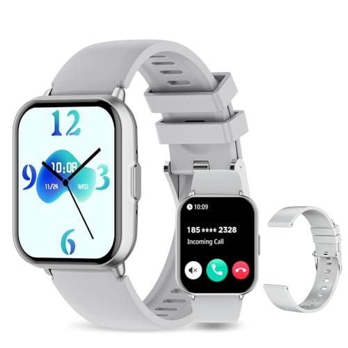 PEJE Relogio Masculino,Tela HD de 1,83" Relógio Smartwatch com Alexa, Ai GPT, 123 Esportes,Frequência Cardíaca e Monitoramento do Sono,1 ATM à rova d'água, Compatível com Android iOS（Prata）