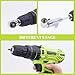 105 Degree Right Angle Drill Adapter, 2025 New Right Angle Head Drill Driver Extension Bit Power Screwdriver Socket Adapter, Corner Tool Screw Hub with Multi-function Bend Screwdriver Bit (Short+Long)