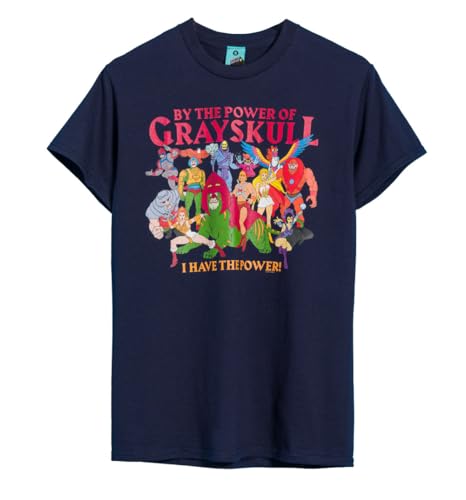 Masters of The Universe He Man By The Power of Grayskull Navy T Shirt