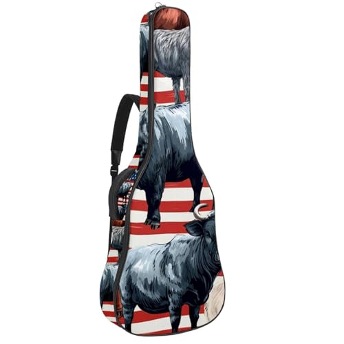 Sac pour guitare acoustique multicolore de 42.9 pouces étanche à poches