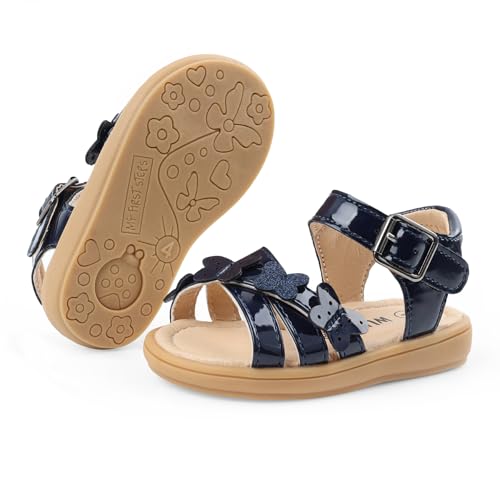 Infant Girls Sandals,Girls First Walkers Shoes, Non-Slip Breathable Soft Leather Open-Toe Summer Shoes for Kids2