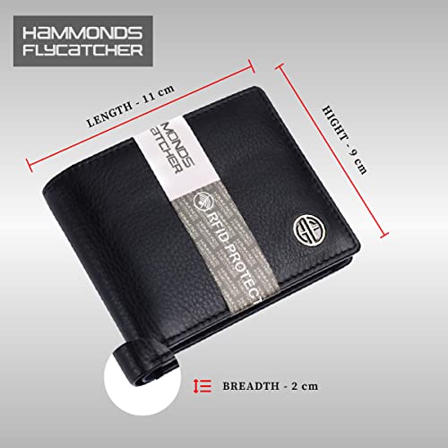 HAMMONDS FLYCATCHER RFID Protected Bi-Fold Wallet for Men Leather Original, Mens Wallet, Leather Wallets for Men, Stylish Purse with 5 Card Slots, 2 ID Slots, Coin Pocket, Mens Gift - Black 6 41u3f1Pw1CL