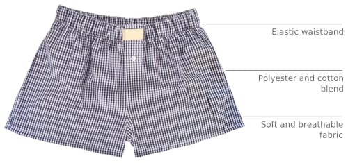 Image of Yuemengxuan Y2k Plaid Shorts Baggy Boxer Shorts for Women Elastic Waist Casual Lounge Bottom Gingham Pajama Shorts Sleepwear