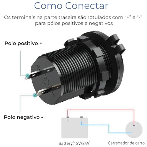 Tomada Carregador Carro Usb Tipo C Pd3 Verde