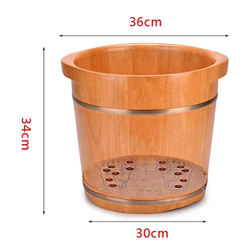 Spa de pies de madera con masaje y soporte curvado 34cm miniatura 5