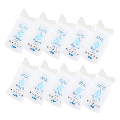HAPINARY 10pcs Portable Emergency Urinal Bags for Travel Leakproof Disposable Pee Bags for Men Women Pregnant Camping Traffic Jams Motion Sickness