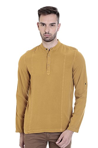 Image of Identiti Men Solid Slim Fit 100% Viscose Casual Shirt /Kurta for Men