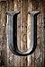 SMART BLONDE Letter U Novelty Metal Large Parking Sign LGP-1285