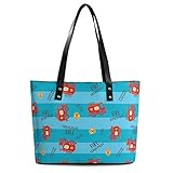 Damenhandtasche Lkw-Muster Leder Tote Bag Top Handle Satchel Bags Für Damen