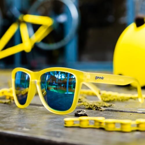 goodr Swedish Meatball Hangover Polarized Sunglasses for Men & Women, Medium Sized (OG), Yellow Translucent Frames with Blue Mirrored Reflective Lens, UV400 Protection, No Slip, No Bounce3