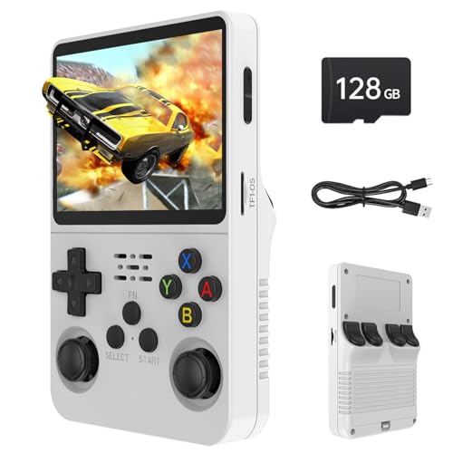 Febotak R36S - Consola de Juegos portátil Retro, Pantalla IPS de 3,5 Pulgadas, 128 GB de Memoria...