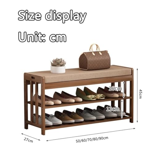 Tabouret porte-chaussures moderne double niveau gain de place - 3