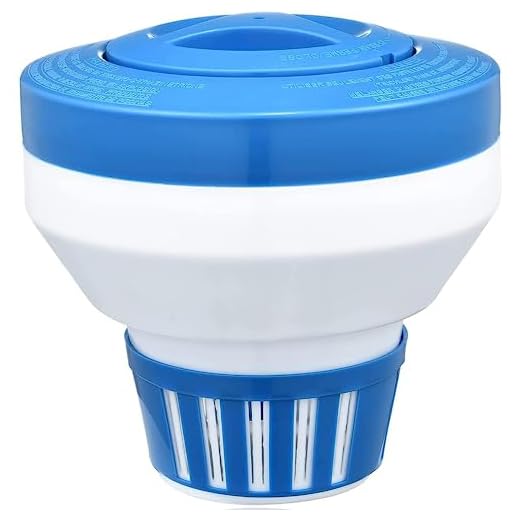 Floating Chlorine Dispenser, Pool Spa Chlorine/Bromine Floater,7" Large Capacity Floating Chlorinator & Bromine Holder Fits 3 Inch Chemical Tablets（Collapsible）