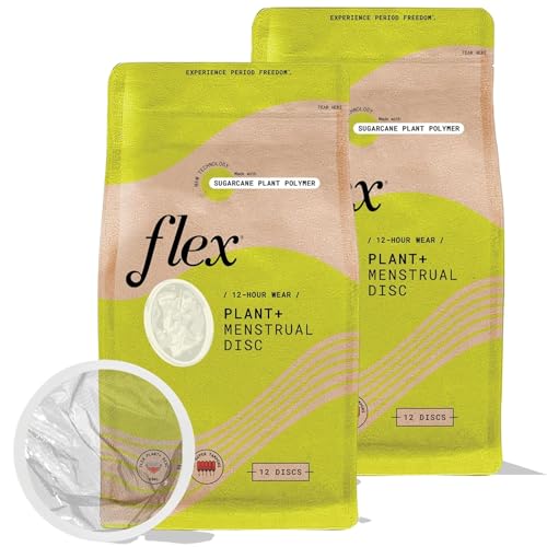 Image of Flex Plant Plus Disc | Plant-Based Disposable Period Discs | Tampon and Cup Alternative | Capacity of 5 Super Tampons | Menstrual Disc Made with Medical-Grade Plant Polymers | 24 Count (2)