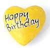 Speckstein-hart geel “Happy Birthday/Ballons” ca. 4x4cm