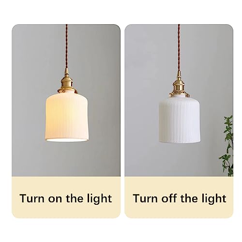 Suspension céramique blanche pour éclairage décoratif de ferme - 8